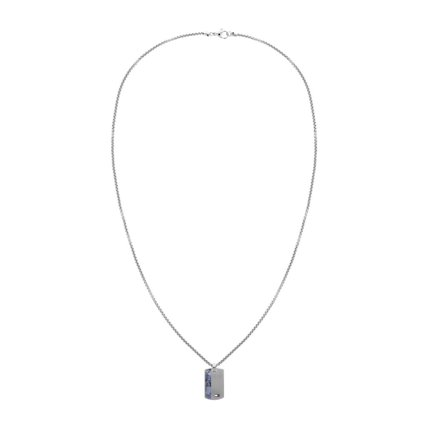 Tommy Hilfiger Beaded Tag Necklace Stainless Steel 2790437 -