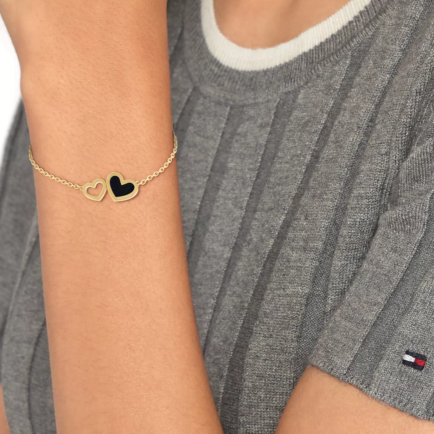 Tommy Hilfiger Enamel Hearts Bracelet Stainless Steel 278074