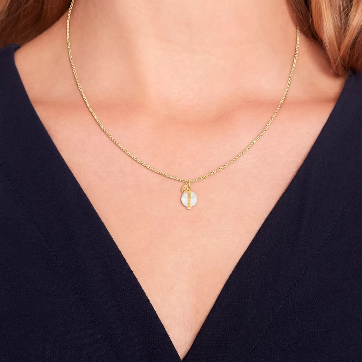 Tommy Hilfiger Pearl Necklace Stainless Steel 2780762 - Ditu 