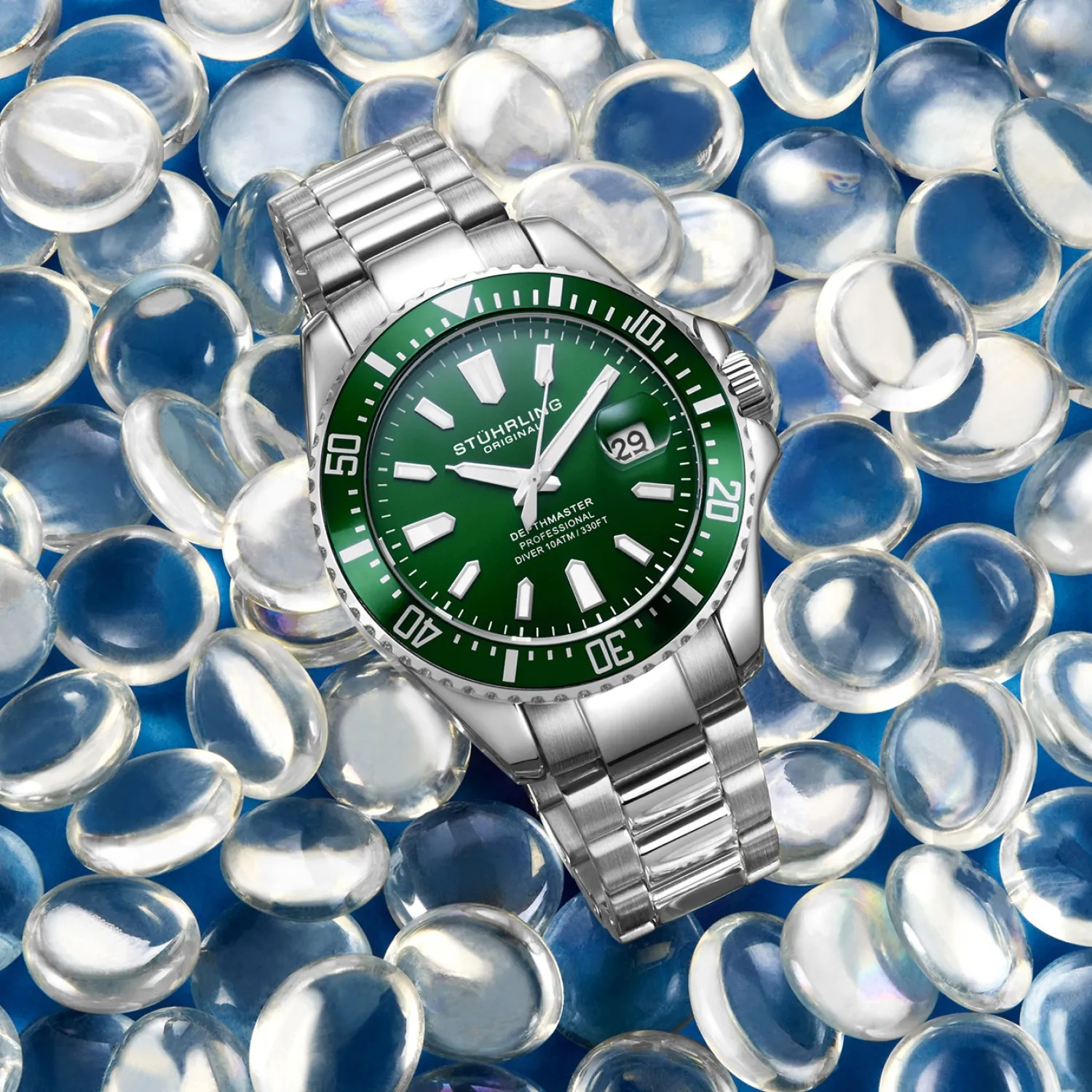 Stuhrling Aqua Stuhrling 3950 42mm Diver Montre Stuhrling