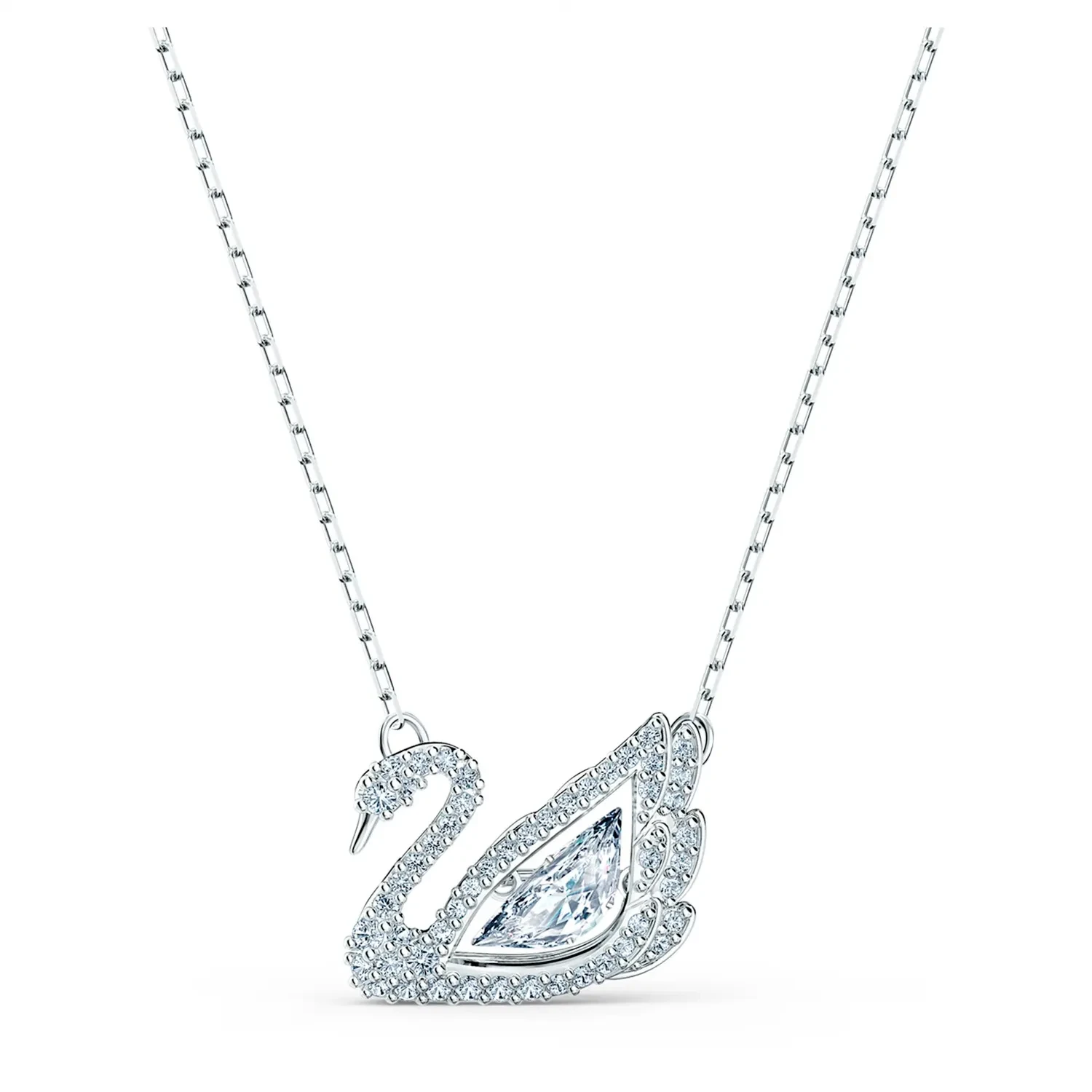 Swarovski Swan Pendant Necklace Stainless Steel 5514421 - Di