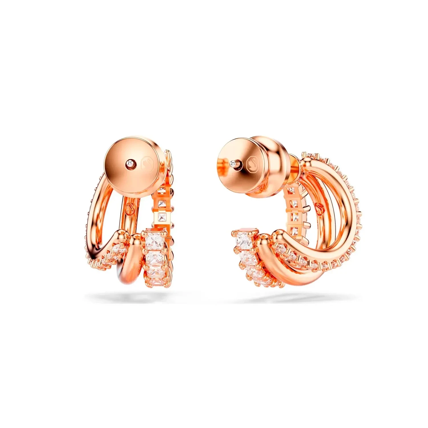 Swarovski Hyperbola Hoop Earrings Rosegoldplated Stainless S