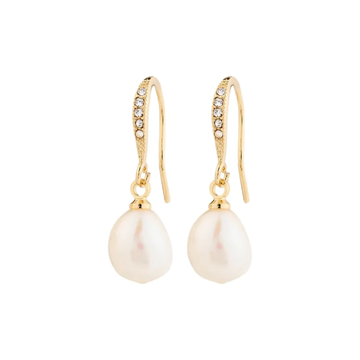 Pilgrim Jasmin Pearl Earrings Goldplated Stainless Steel 652