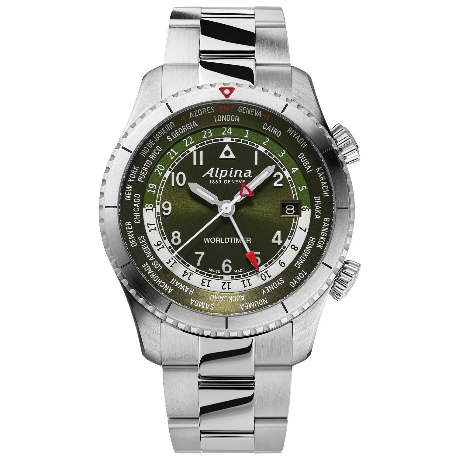 Alpina Startimer Pilot Worldtimer AL-255GR4S26B - Ditur
