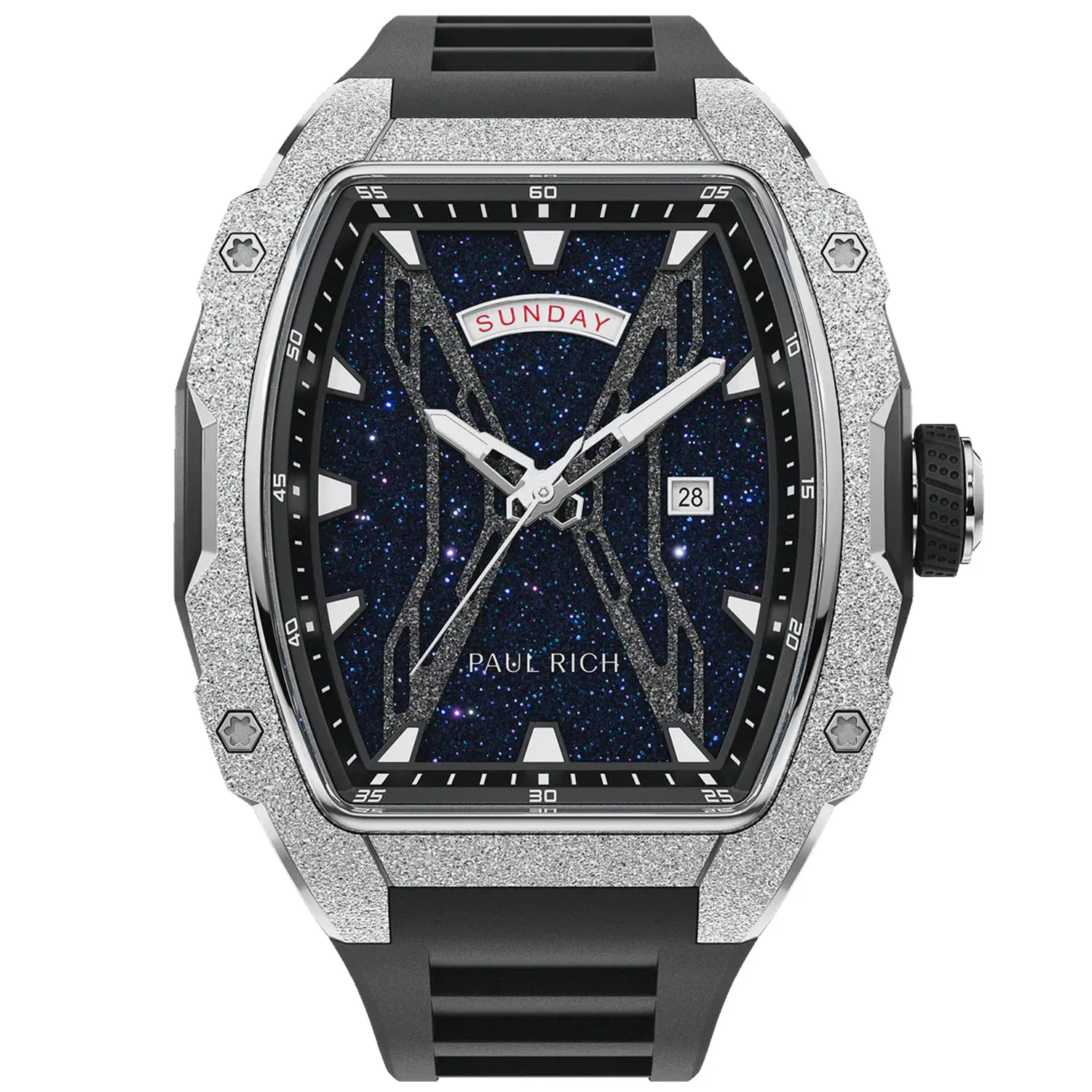 Paul Rich Astro Daydate Galaxy Silver PR20089 - Ditur