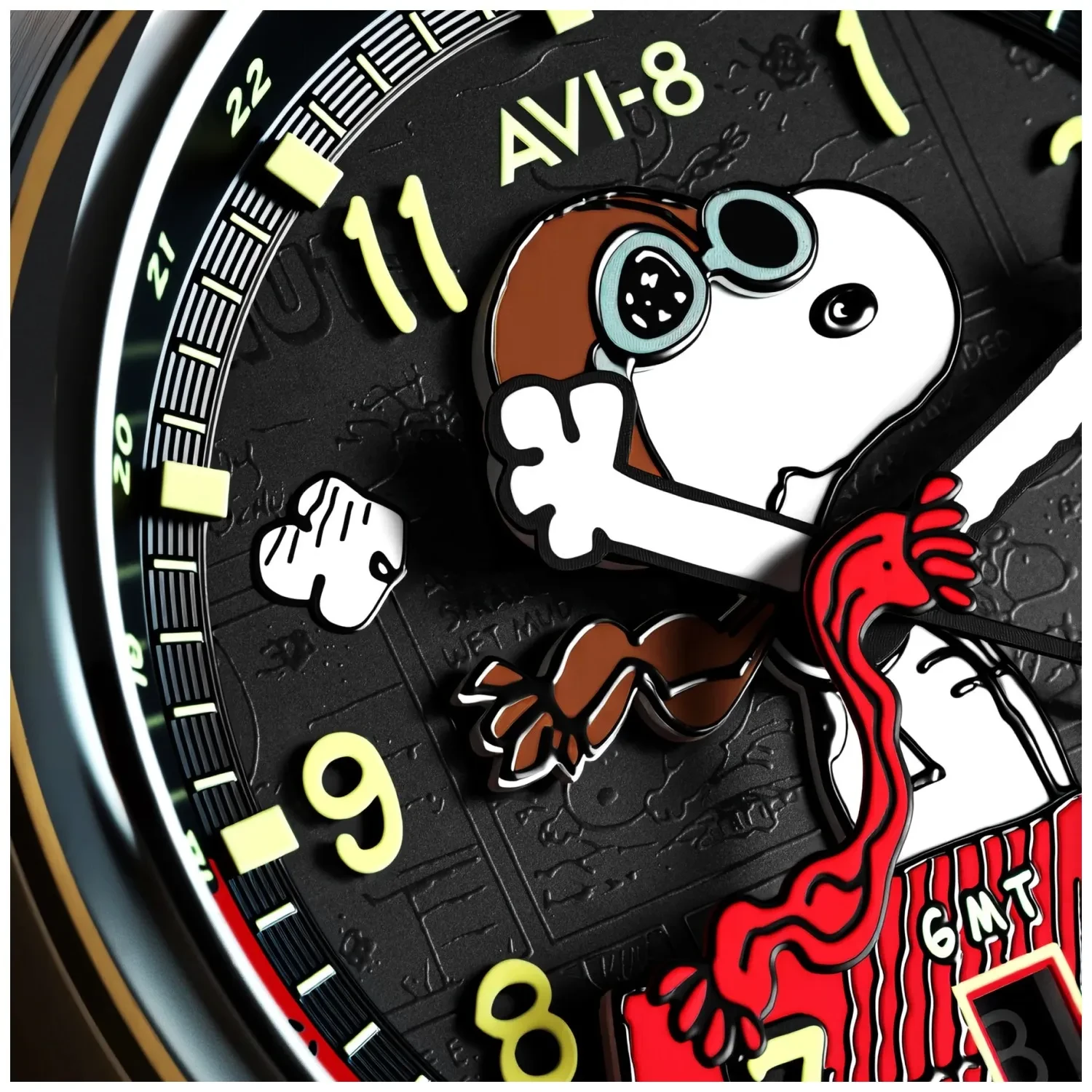 AVI-8 Kent GMT Peanuts Snoopy Flying Ace Limited Edition AV-