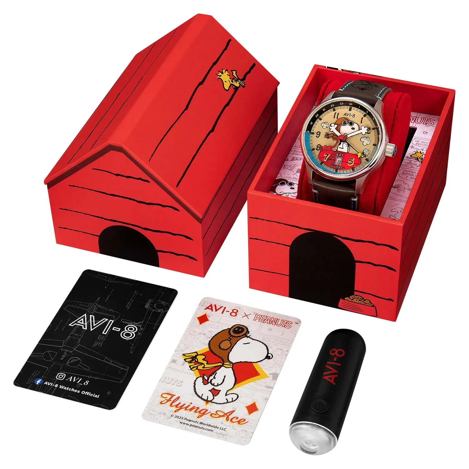 SNOOPY　時計 AVI-8 Kent GMT Peanuts Snoopy Flying Ace Limited Edition AV-