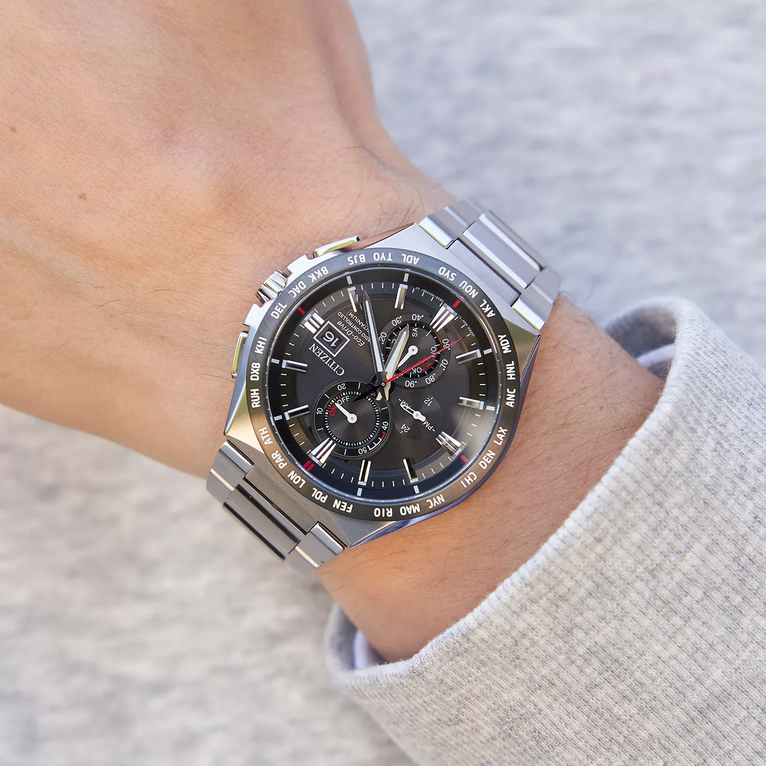 時計 CITIZEN ECO Drive Radio controlled Citizen Eco-Drive Radiocontrolled Titanium AT8234-85E - Ditu