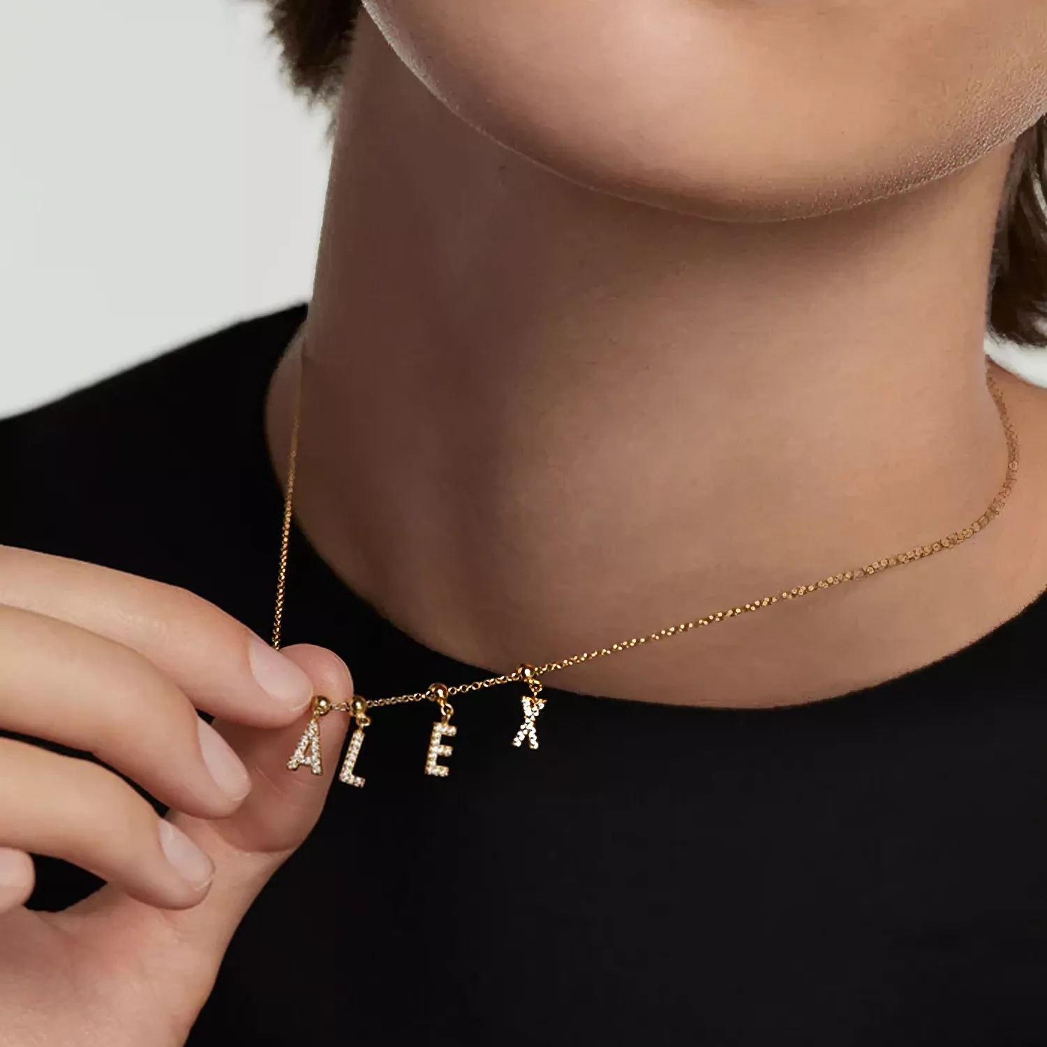 Gold Necklace Pd Paola Necklace Letter PDPAOLA Letter E Pendant 18