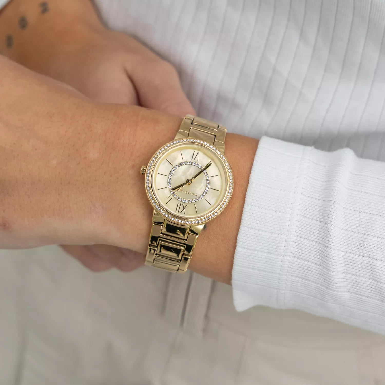 Zalando Michael Kors Blazer Jacket Mk Damenuhren Gold Mk3191 Uhr - Main Image