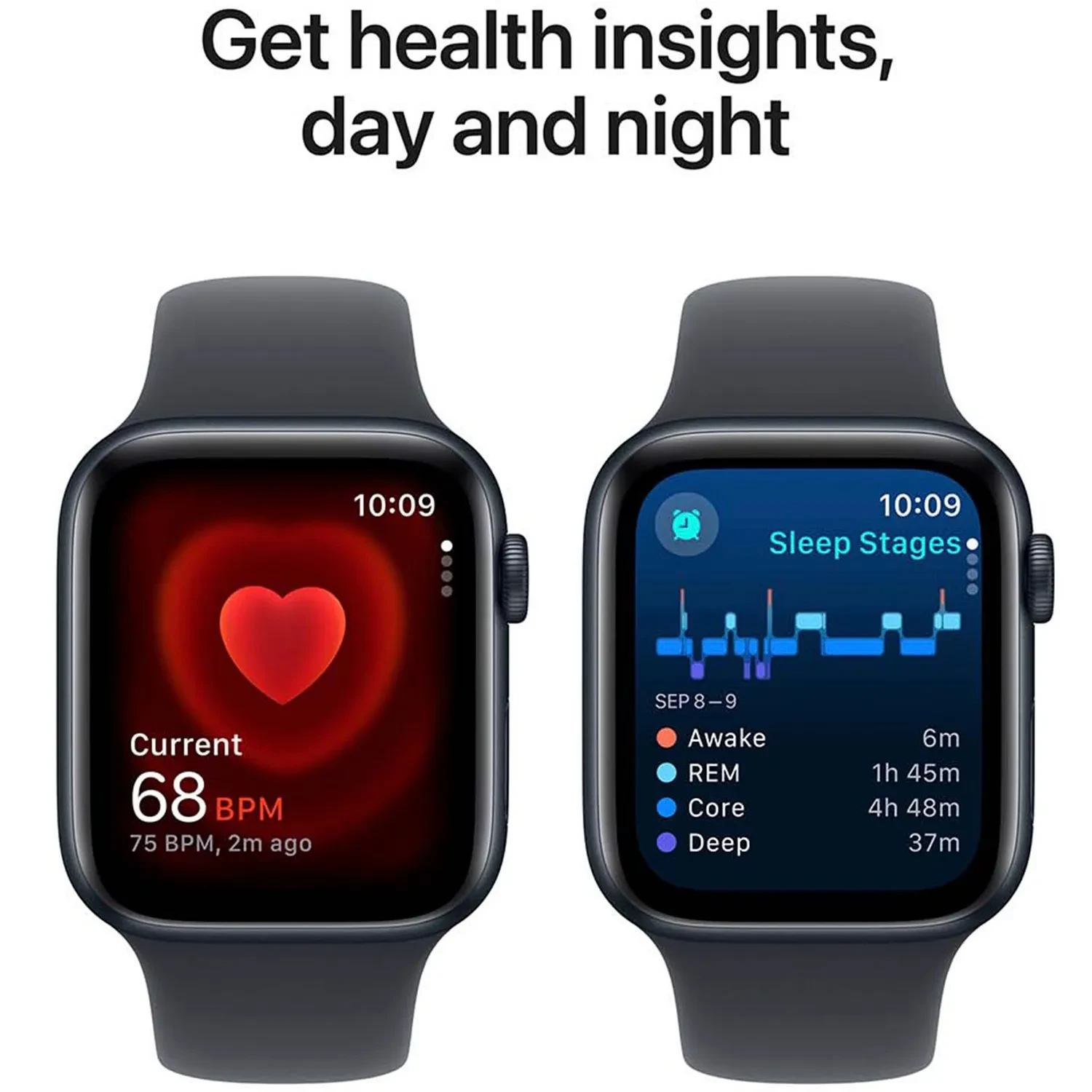 Apple Watch SE GPS 44mm Midnight Aluminium Sport Band M/L MX