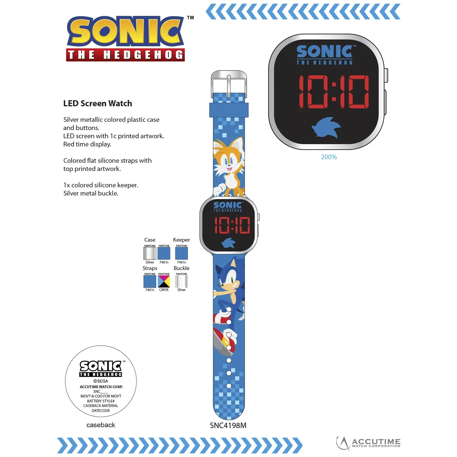 Led Touch Screen Watch Accutime Watch Corp Cr2032 Manual Accutime