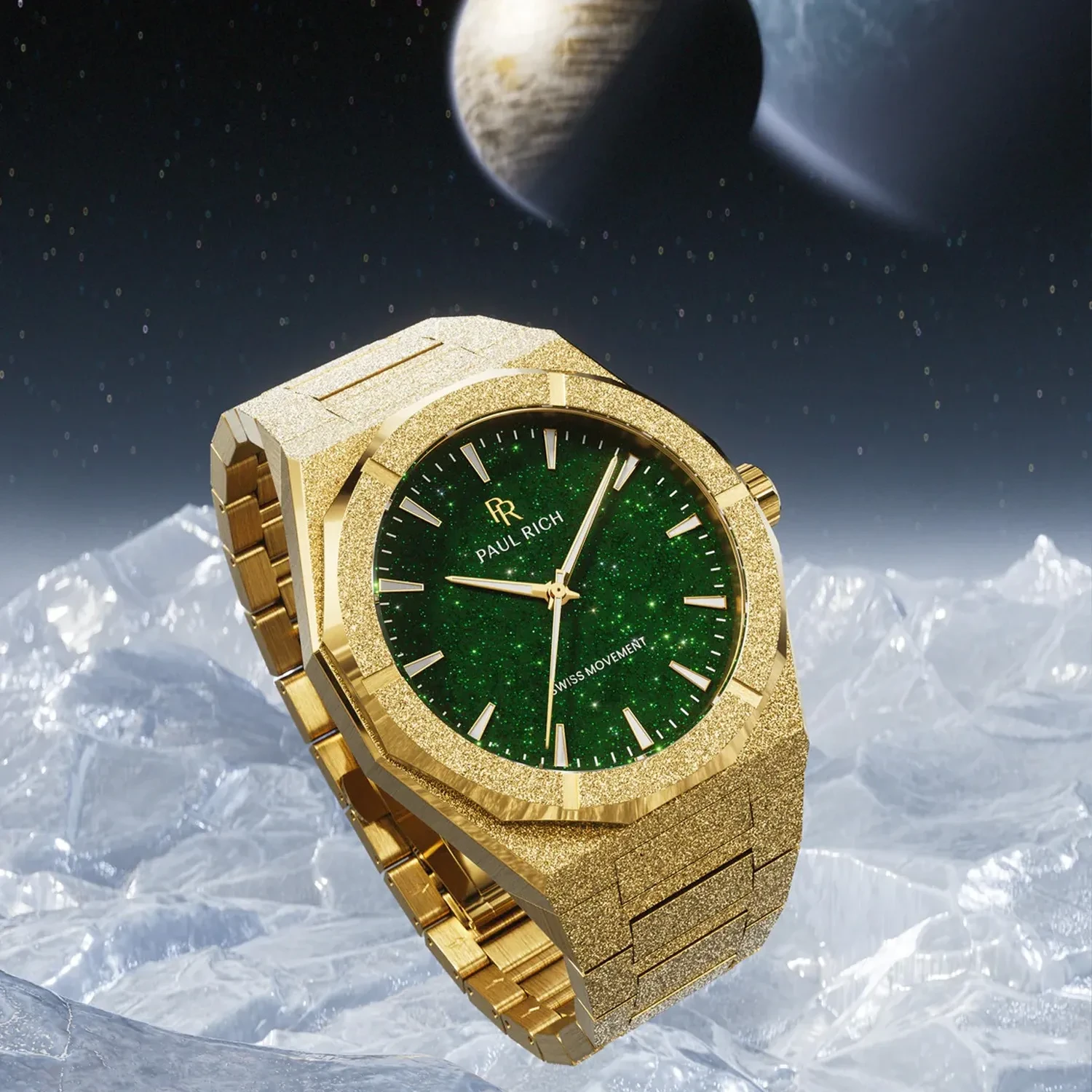 Paul Rich Frosted Star Dust II Gold Green PR20213 - Ditur