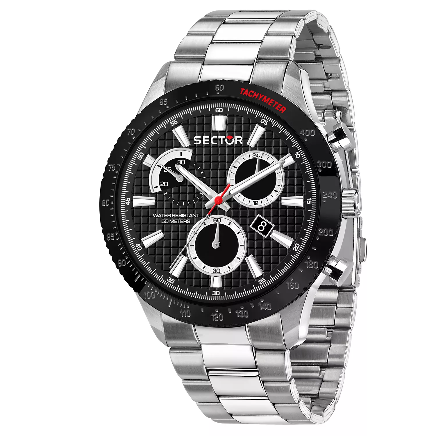 Cinturino Sector 850 Smart Sector No Limits 850 SECTOR 850 CRONOGRAFO  AUTOMATICO ACCIAIO NERO