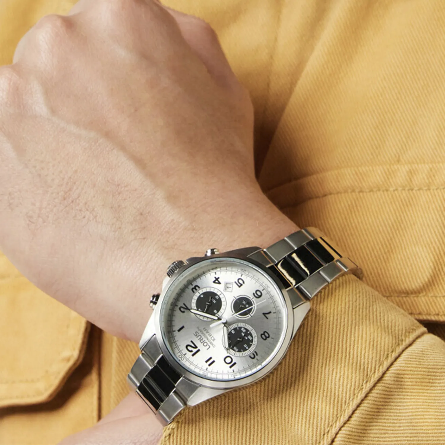 SEIKO LORUS Sports Chronograph Dark Blue Sunray Watch セイコー