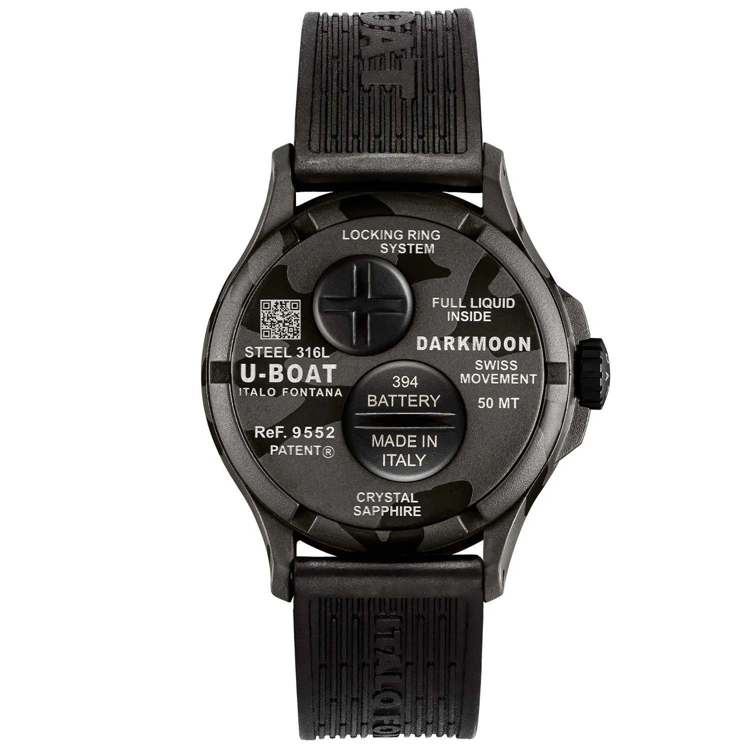 U-BOAT Darkmoon Black Camouflage 40mm 9552 Ditur