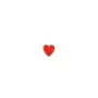 STINE A Jewelry Petit Love Heart Earring Single Goldplated Silver 1181-02-Red Coral
