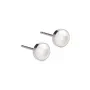 Blomdahl ST Bezel Pearl Earrings Titanium 15-1409-59