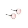 Blomdahl ST Bezel Pearl Earrings Titanium 15-1424-64