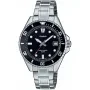 Casio Timeless MDV-10D-1A1VEF watch with Black dial and a watch case of 38 mm in diameter and a Metallink in Silver