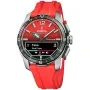 Festina Connected D F23000/6 watch with Red dial and a watch case of 44 mm in diameter and a Rubber in Red