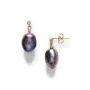 ANNI LU Black Pearly Earrings Goldplated Brass 262-30-53