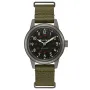Bulova Hack 98A255 watch with Black dial and a watch case of 38 mm in diameter and a Leather in Green