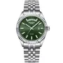 Dissing D1011 watch with Green dial and a watch case of 41 mm in diameter and a Metallink in Silver