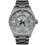 AVI-8 AV-4073-44 watch with Grey dial and a watch case of 42 mm in diameter and a Metallink in Grey, Silver