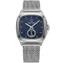 Carl Pique Carré CP0006 watch with Blue dial and a watch case of 39 mm in diameter and a Mesh in Silver