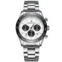 Cavetto Costanza CV0019 watch with White dial and a watch case of 42 mm in diameter and a Metallink in Silver