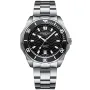 Dissing Ocean D1502 watch with Black dial and a watch case of 45 mm in diameter and a Metallink in Silver