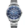 Dissing Ocean D1503 watch with Blue dial and a watch case of 45 mm in diameter and a Metallink in Silver