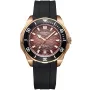 Dissing Ocean D1510 watch with Red dial and a watch case of 45 mm in diameter and a Rubber in Black