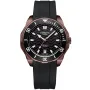 Dissing Ocean D1514 watch with Black dial and a watch case of 45 mm in diameter and a Rubber in Black