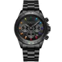 Dissing MK9 Rainbow D1533-1 watch with Black dial and a watch case of 43 mm in diameter and a Metallink in Black
