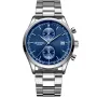 Dissing New Age D1085 watch with Blue dial and a watch case of 42 mm in diameter and a Metallink in Silver