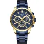 Dissing Tuatara D1004 watch with Blue dial and a watch case of 46 mm in diameter and a Metallink in Blue