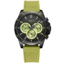 Dissing Tuatara D1466 watch with Black dial and a watch case of 46 mm in diameter and a Rubber in Green
