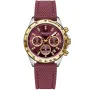 Dissing Lady MK9 Swarovski D1417 watch with Red dial and a watch case of 39 mm in diameter and a Rubber in Red