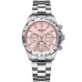 Dissing Lady MK9 D1420 watch with Pink dial and a watch case of 39 mm in diameter and a Metallink in Silver