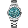 Dissing D1418 watch with Blue dial and a watch case of 39 mm in diameter and a Metallink in Silver