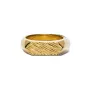 IX Studios Mini Brushed Hexagon Ring Goldplated Silver DMN0307GD