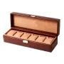 Dissing Watch Box in Brown Faux Leather with space for 6 Watches