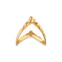 Jane Kønig Drippy V-Ring Ring Goldplated Silver DVR-AW22-G