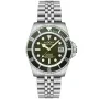 Duxot Atlantica Diver DX-2057-DD watch with Green dial and a watch case of 42 mm in diameter and a Metallink in Silver