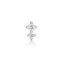 Ania Haie Double Sparkle Barbell Earrings Silver E035-07H