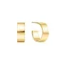 Ania Haie Flat Medium Hoop Earrings Goldplated Silver E062-04G
