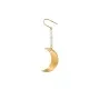 Jane Kønig Half Moon NO. 2 Pearl Earring Earring Single Goldplated Stainless Steel HMPE-AW26-SS-G