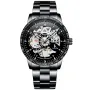 IK Colouring Skeleton S103 watch with Black dial and a watch case of 42 mm in diameter and a Metallink in Black